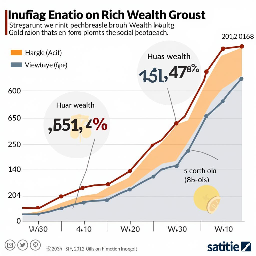 Growing income disparity between social classes illustrated through graph