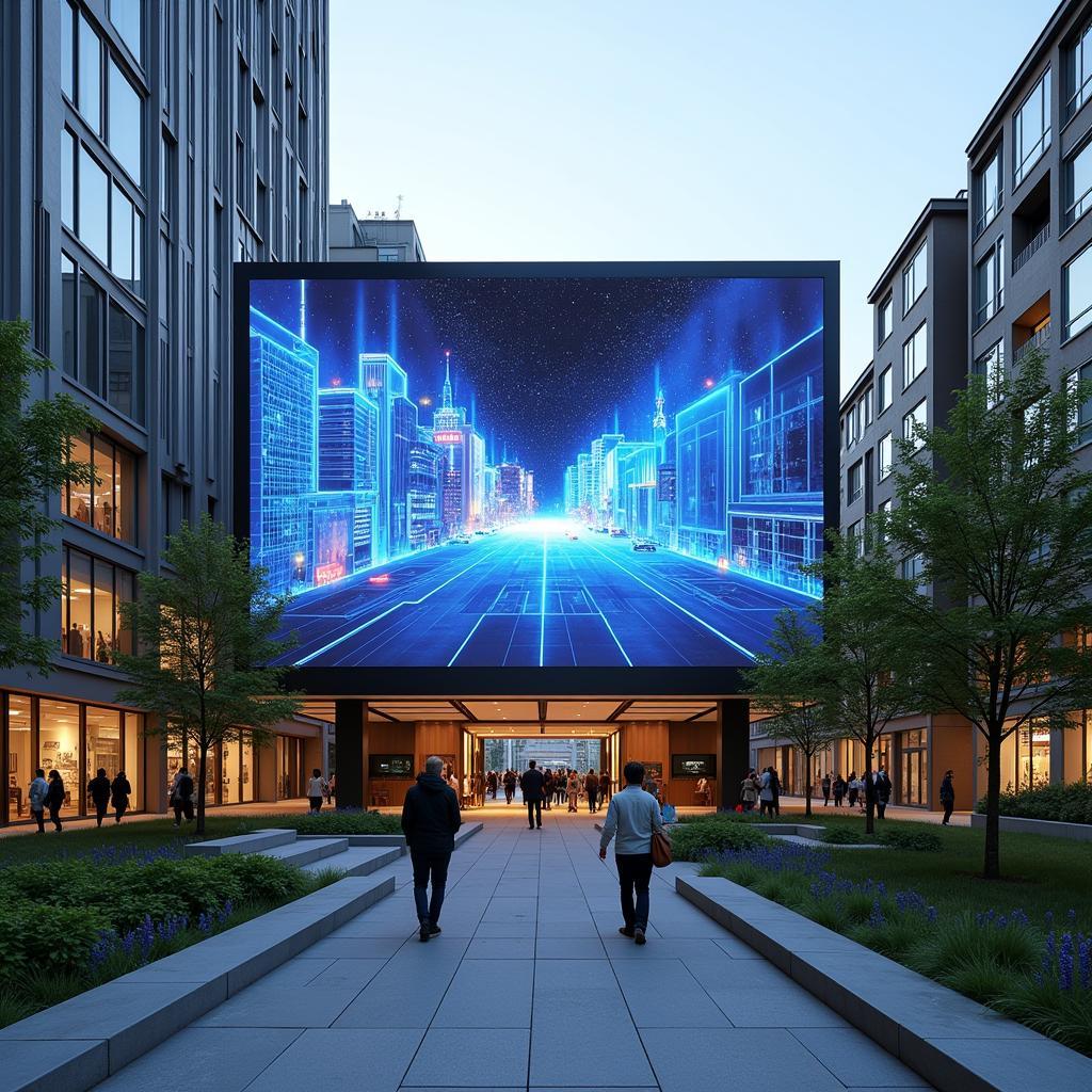 Interactive digital art installation engaging urban community