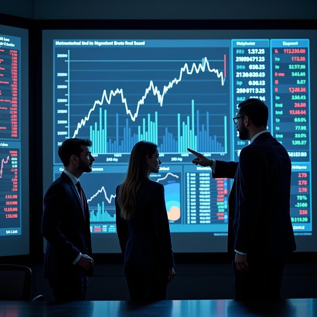Banking professionals analyzing interest rate impacts on economic stability