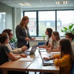 International educators teaching in diverse classroom setting