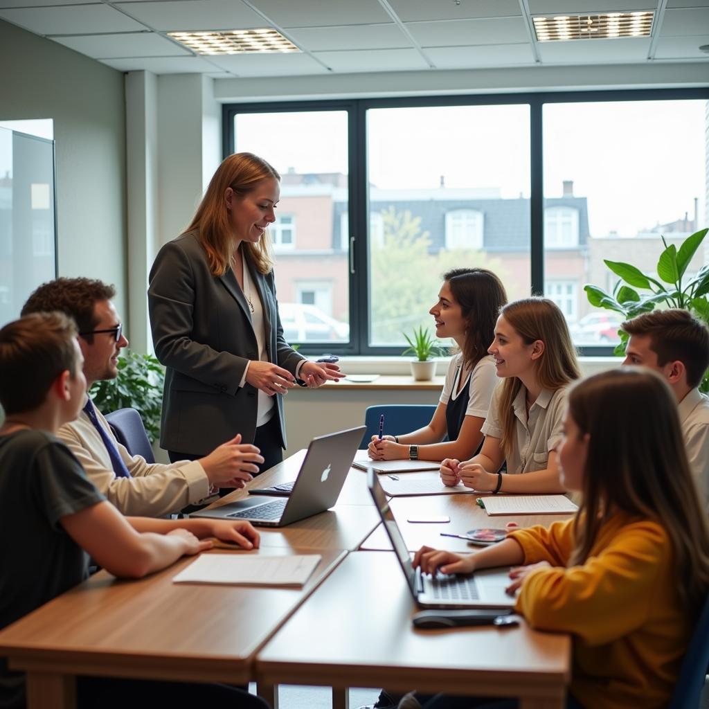 International educators teaching in diverse classroom setting