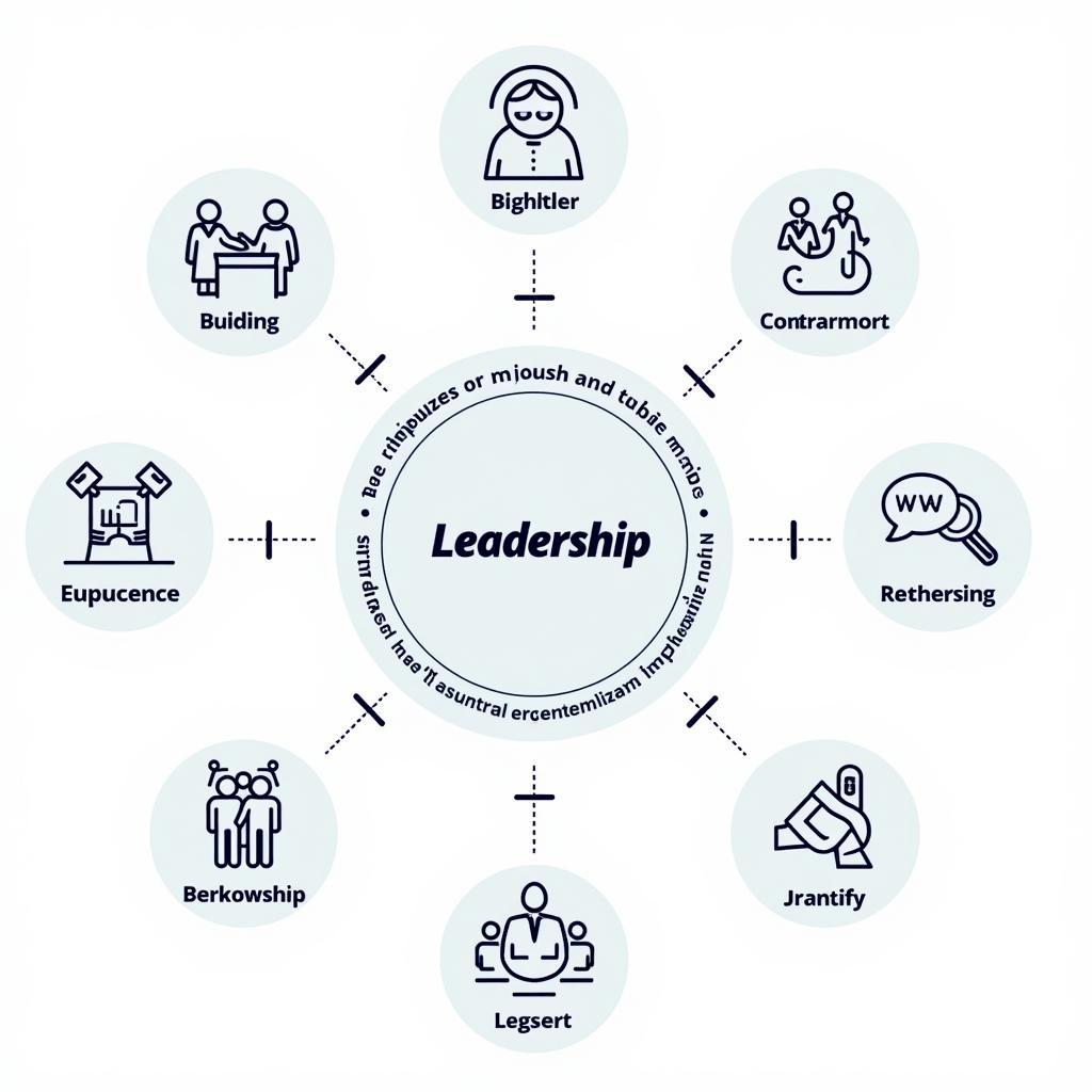 Visual representation of key leadership vocabulary terms
