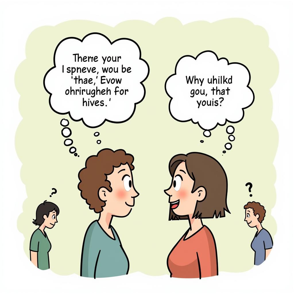 Misunderstandings arising from overheard conversations