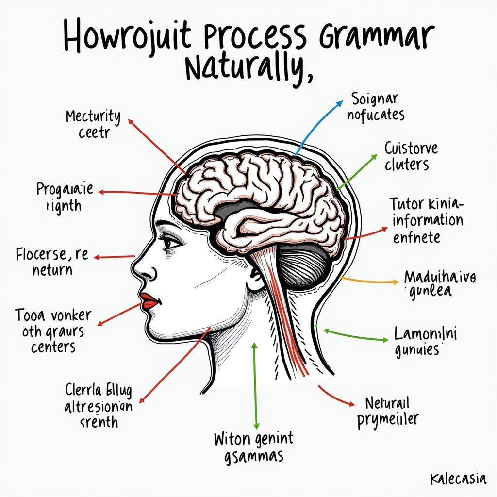 Natural Grammar Learning Process in Brain Language Centers