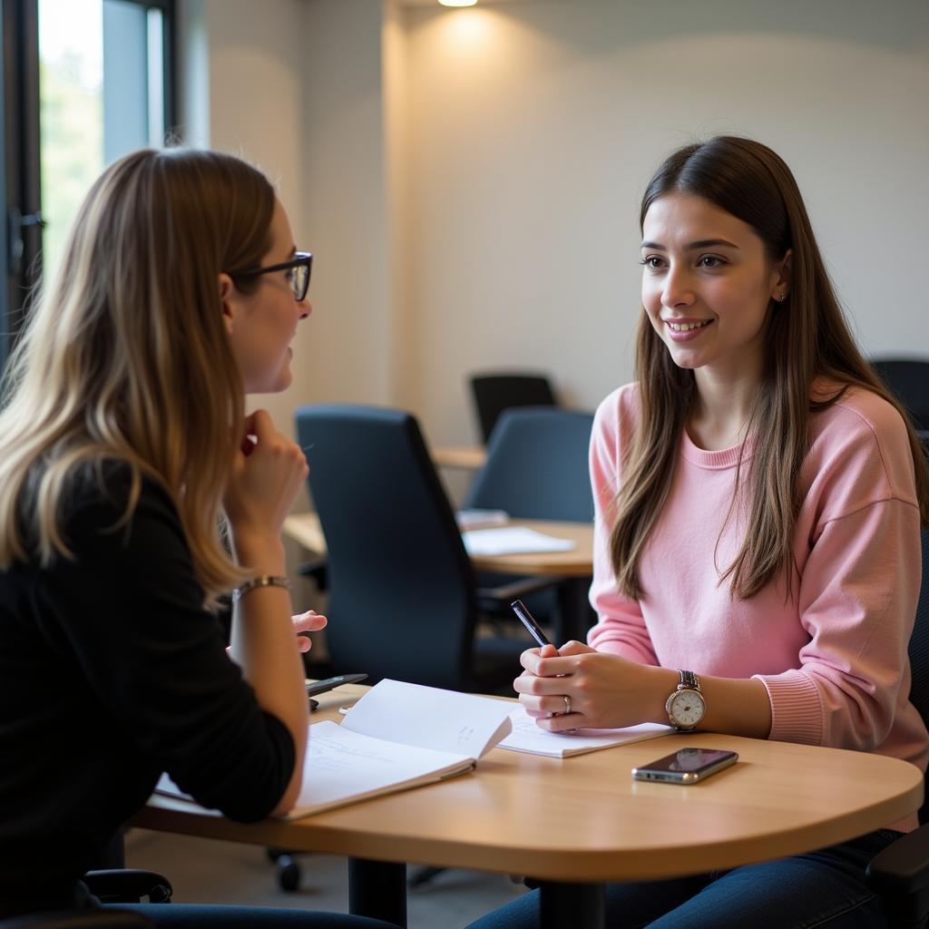 Student confidently using idiomatic expressions in IELTS Speaking