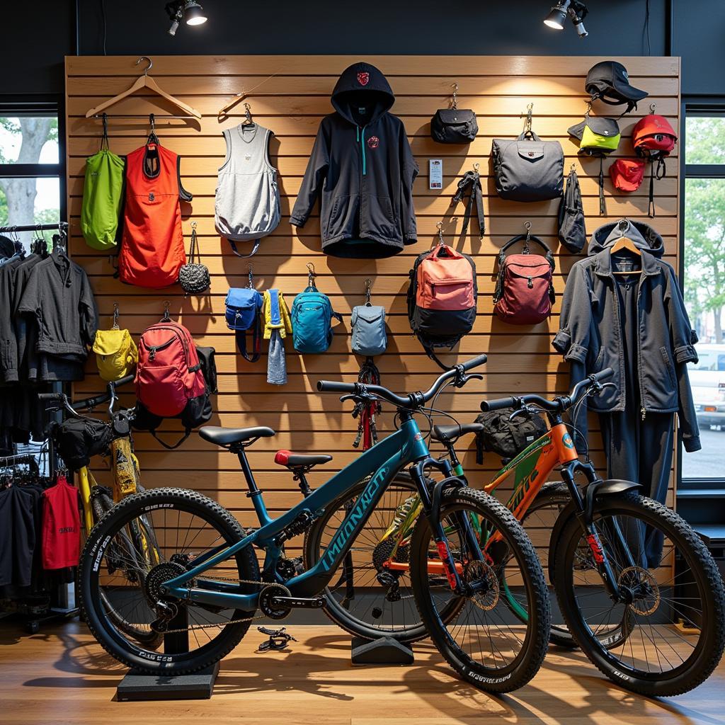 Various outdoor sports equipment arranged professionally