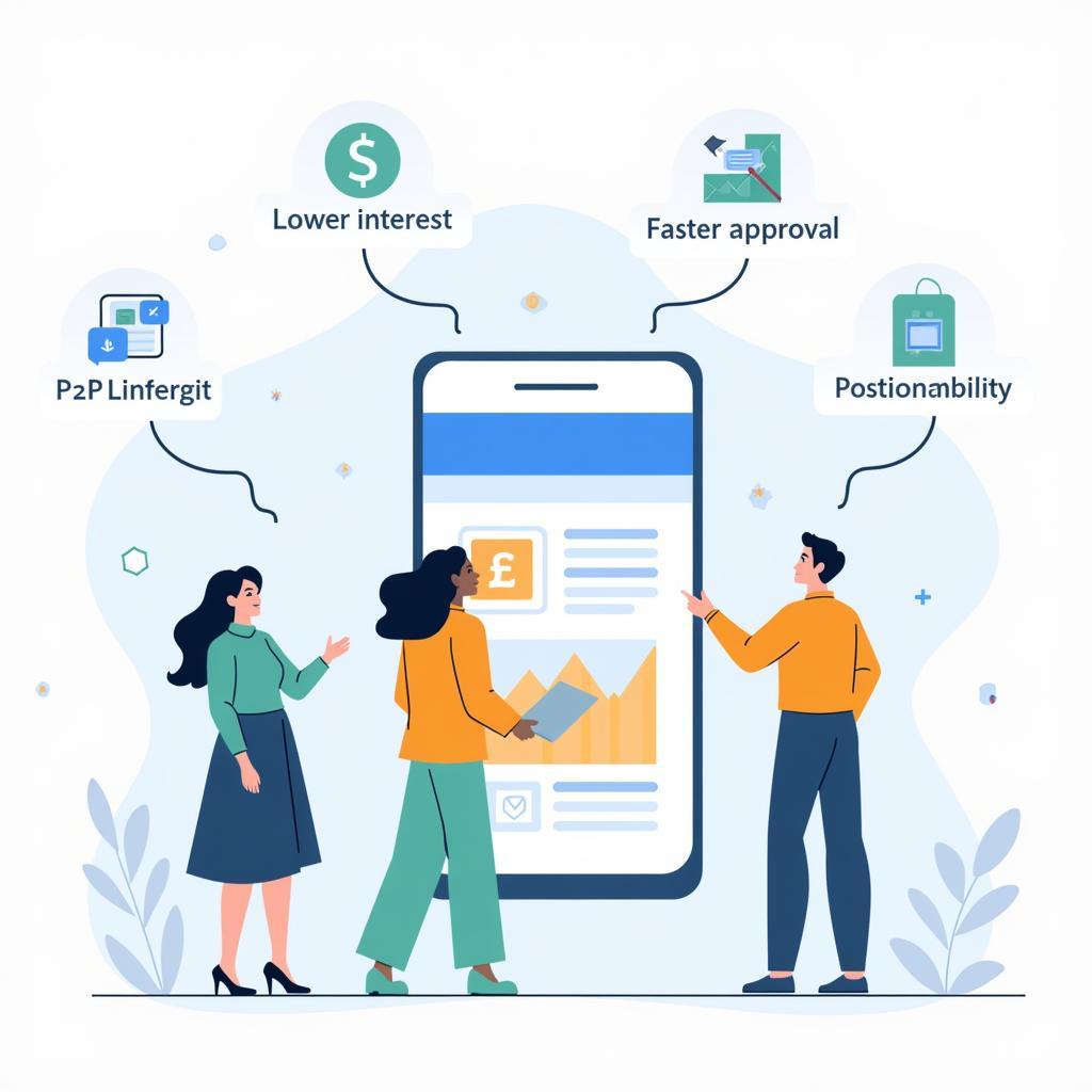 Illustration of P2P lending benefits for different borrower segments