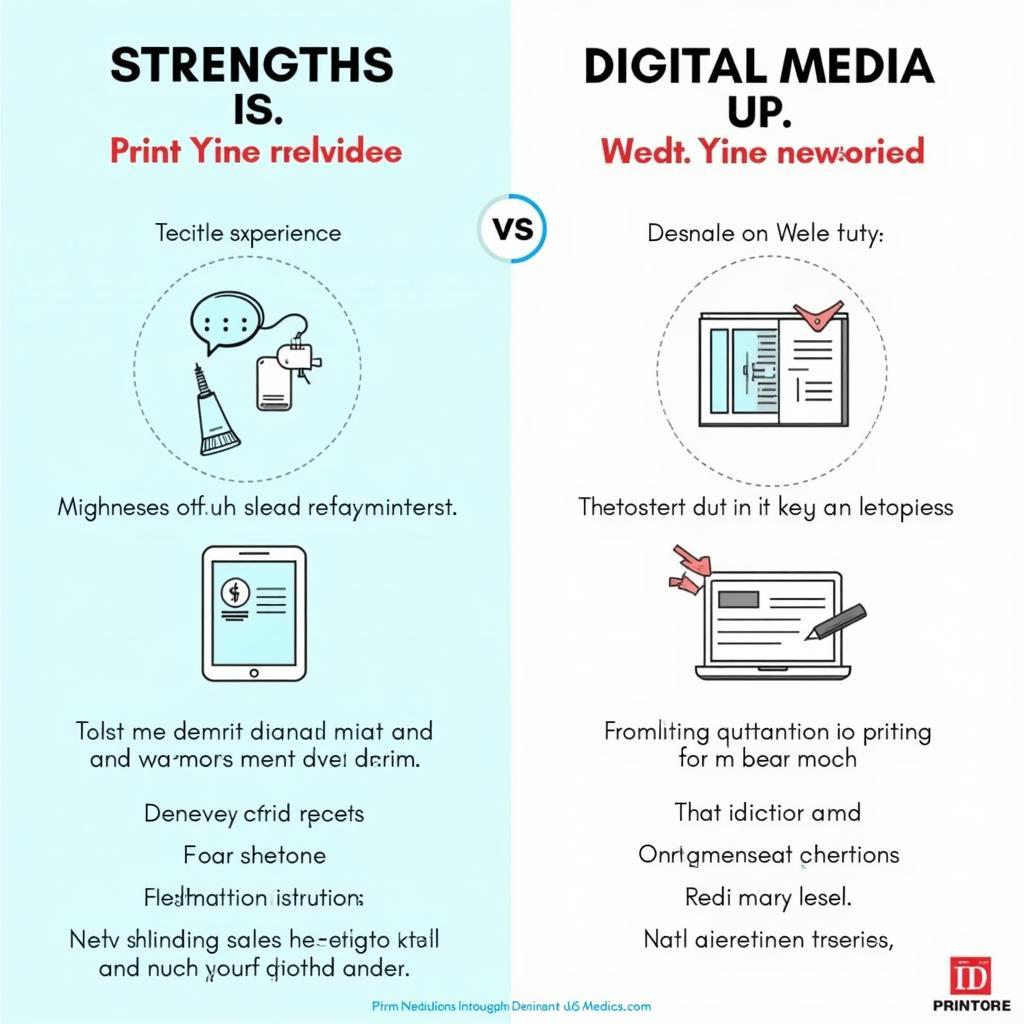 Comparing strengths of print and digital media formats