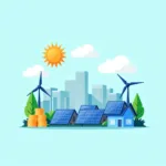 Government subsidies for renewable energy concept illustration