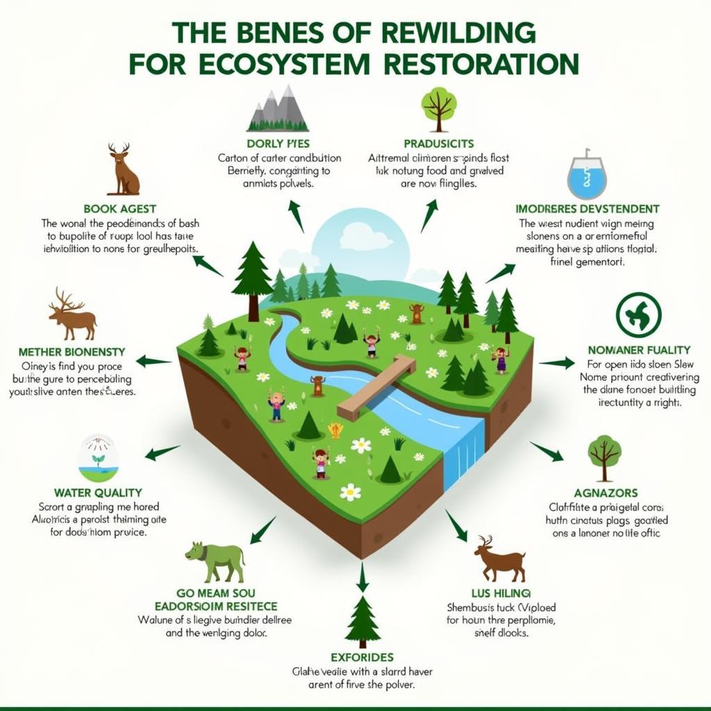 Infographic showing benefits of rewilding for ecosystem restoration