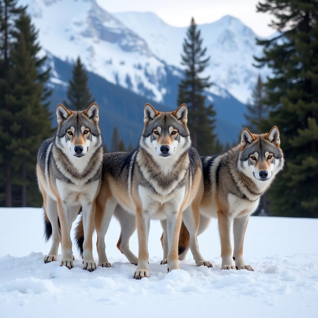 Wolves reintroduced to Yellowstone National Park as part of rewilding efforts