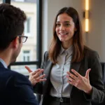 Candidate using rhetorical questions during IELTS Speaking test