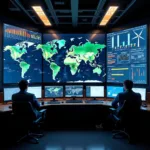 Modern smart grid control center monitoring renewable energy integration
