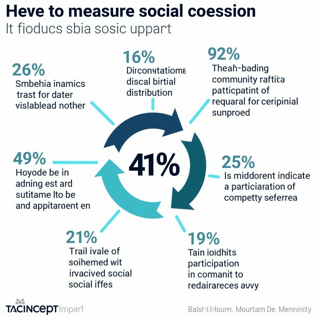 Measuring social cohesion through various economic and social indicators