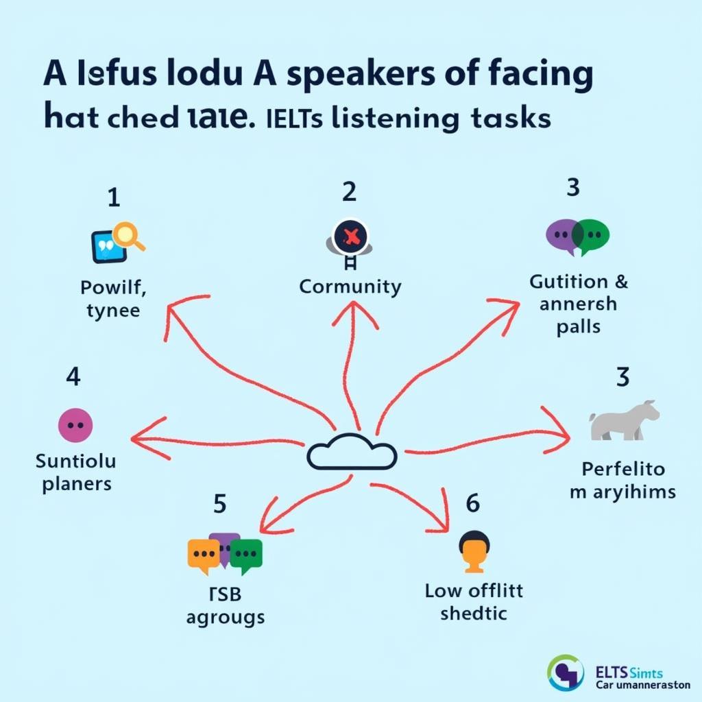 Methods for tracking different speakers in IELTS listening