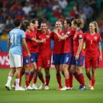 Sports bringing together people from different cultures in an international event