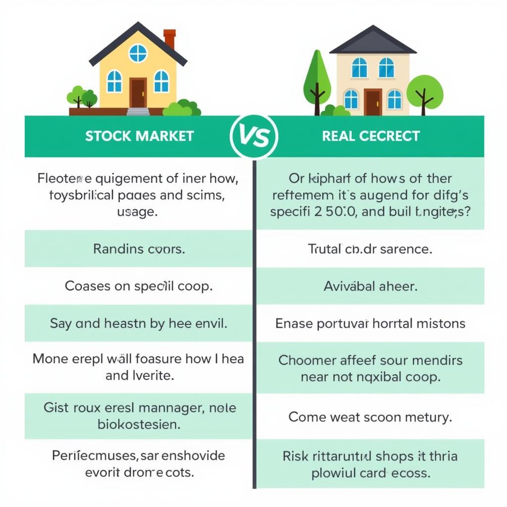 Comparison between stock market and real estate investment options