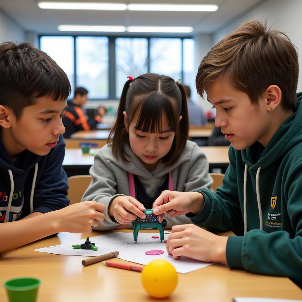 Students engaging in hands-on practical learning activities