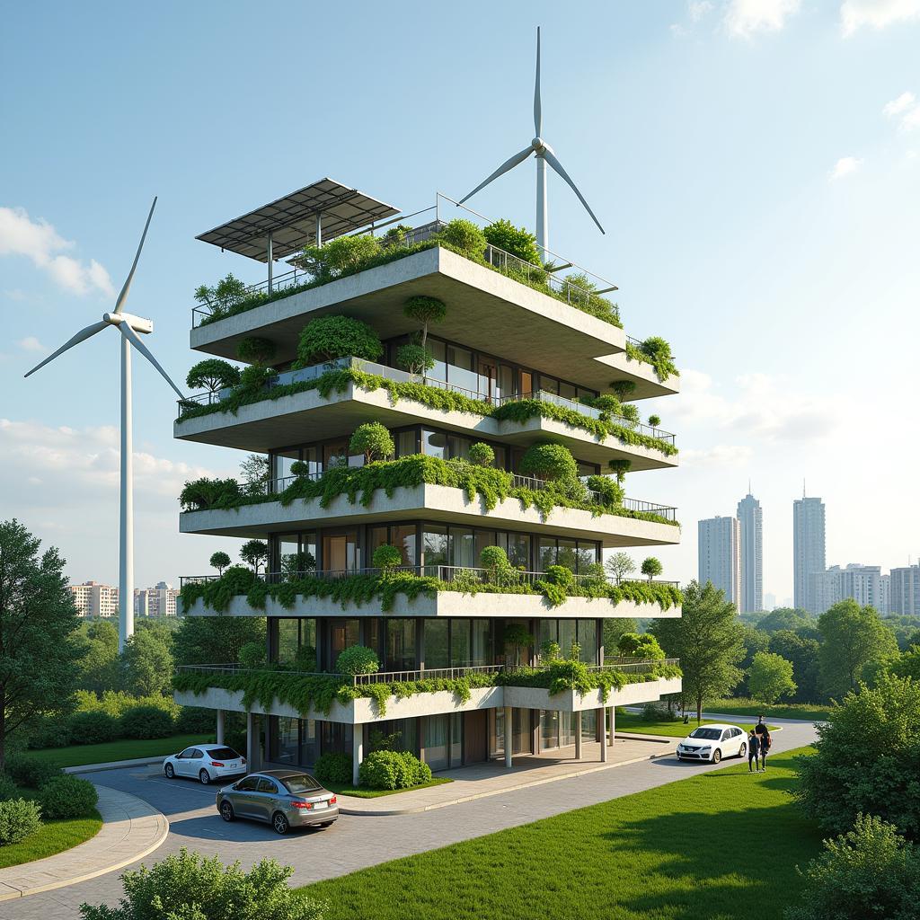 Advanced vertical farming facility utilizing renewable energy