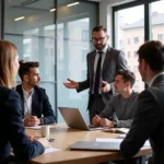 Effective team leadership communication skills demonstrated in IELTS Speaking