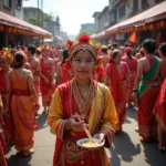 Traditional Festival Celebration Showing Cultural Customs