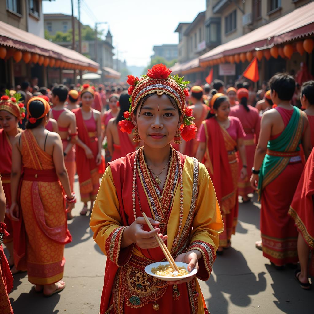 Traditional Festival Celebration Showing Cultural Customs