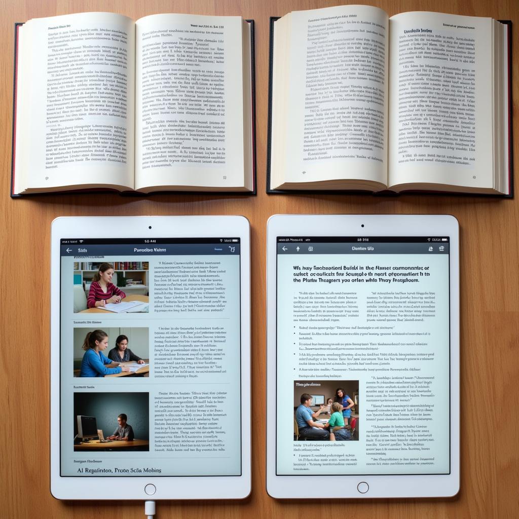 Comparison of traditional textbooks and modern tablets in education