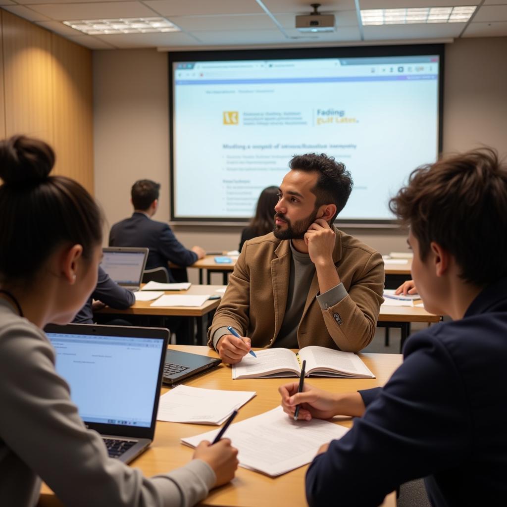 IELTS students preparing for Writing Task 2 essay on Universal Basic Income