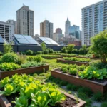 Urban farming initiatives transforming city rooftops into productive gardens