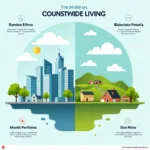 Urban vs Rural Living Comparison for IELTS Writing