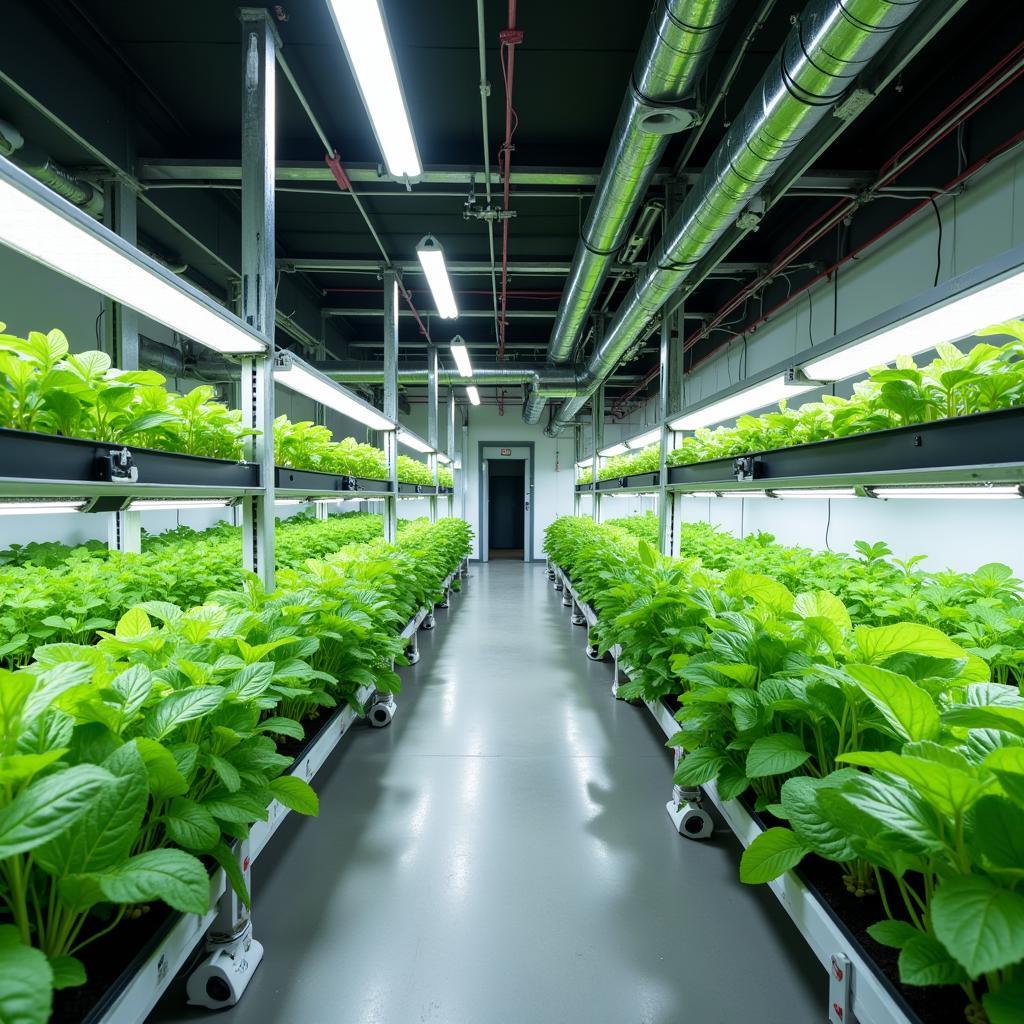 Advanced vertical farming technology revolutionizing urban food production