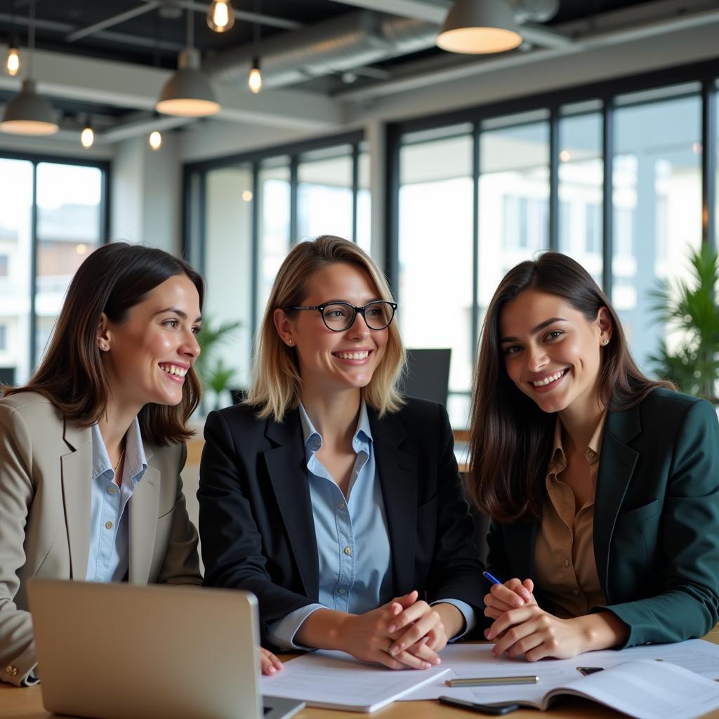 Women pursuing financial independence in modern workplace settings