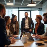 Cultural diversity in modern workplace showing positive collaboration