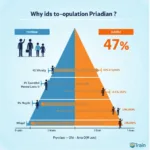 Young and elderly population demographic comparison chart for IELTS discussion