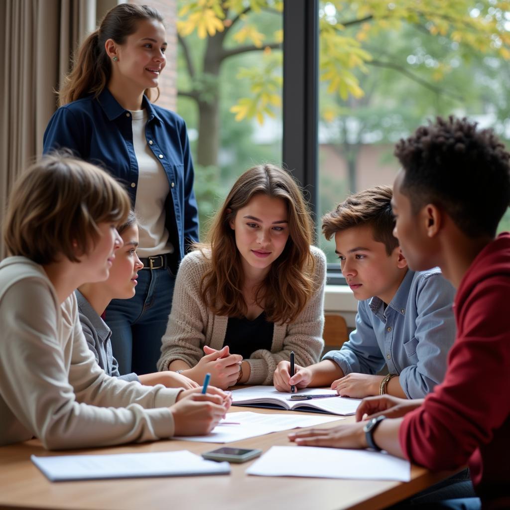 Successful youth mentoring program showing positive engagement