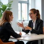 IELTS candidate discussing achievements during speaking test