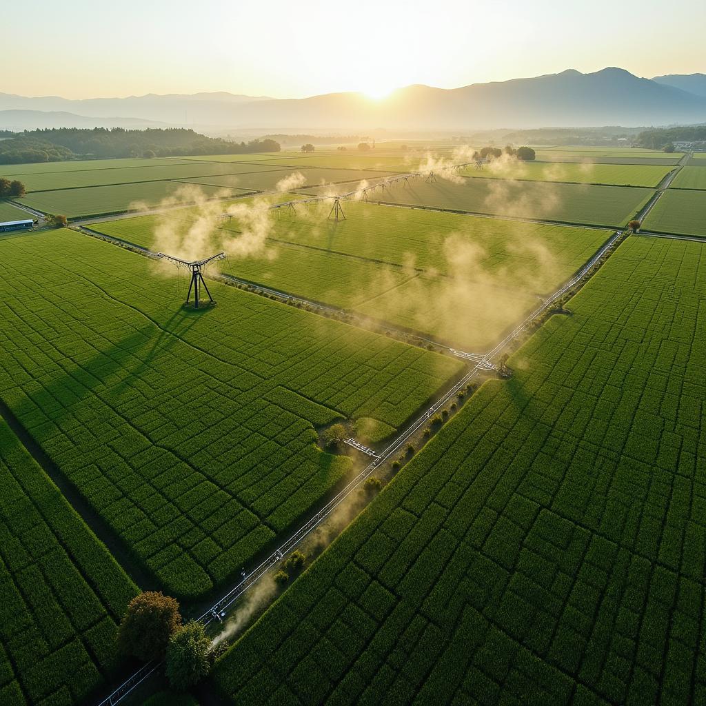 Modern agricultural practices with sustainable methods