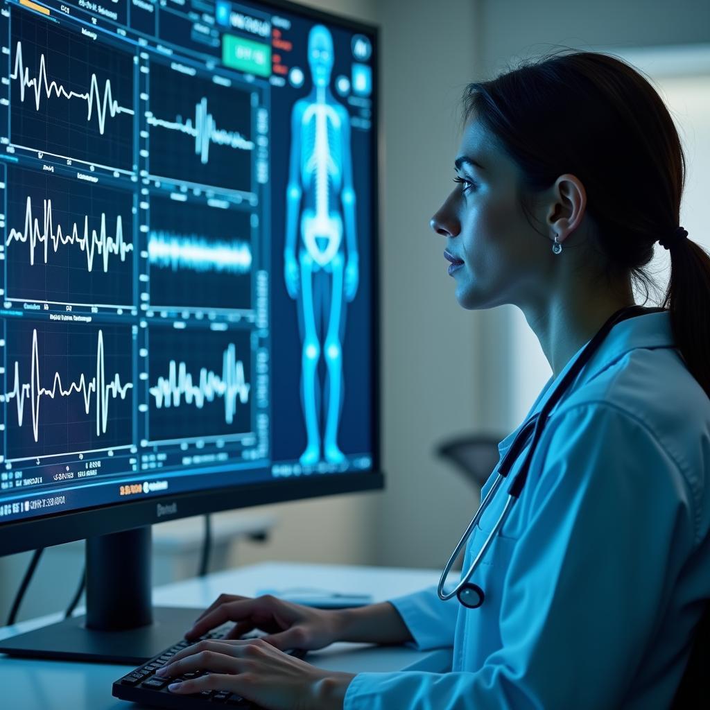 AI-assisted medical diagnosis system showing detailed patient analysis