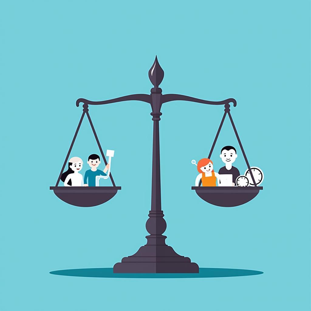 AI regulation and job protection concept illustration