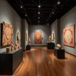 The role of art in preserving and promoting cultural identity illustrated through traditional artifacts and modern art