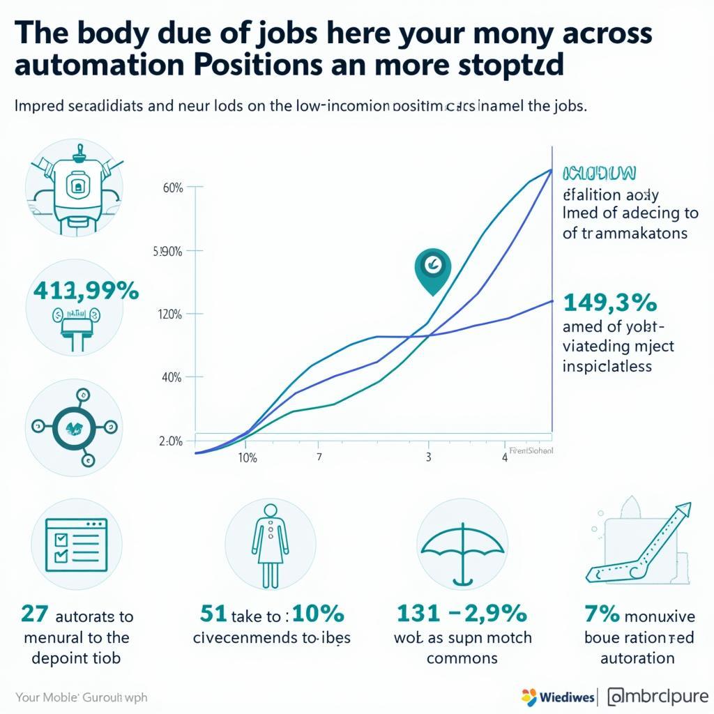 Impact analysis of automation on various job sectors showing statistical trends