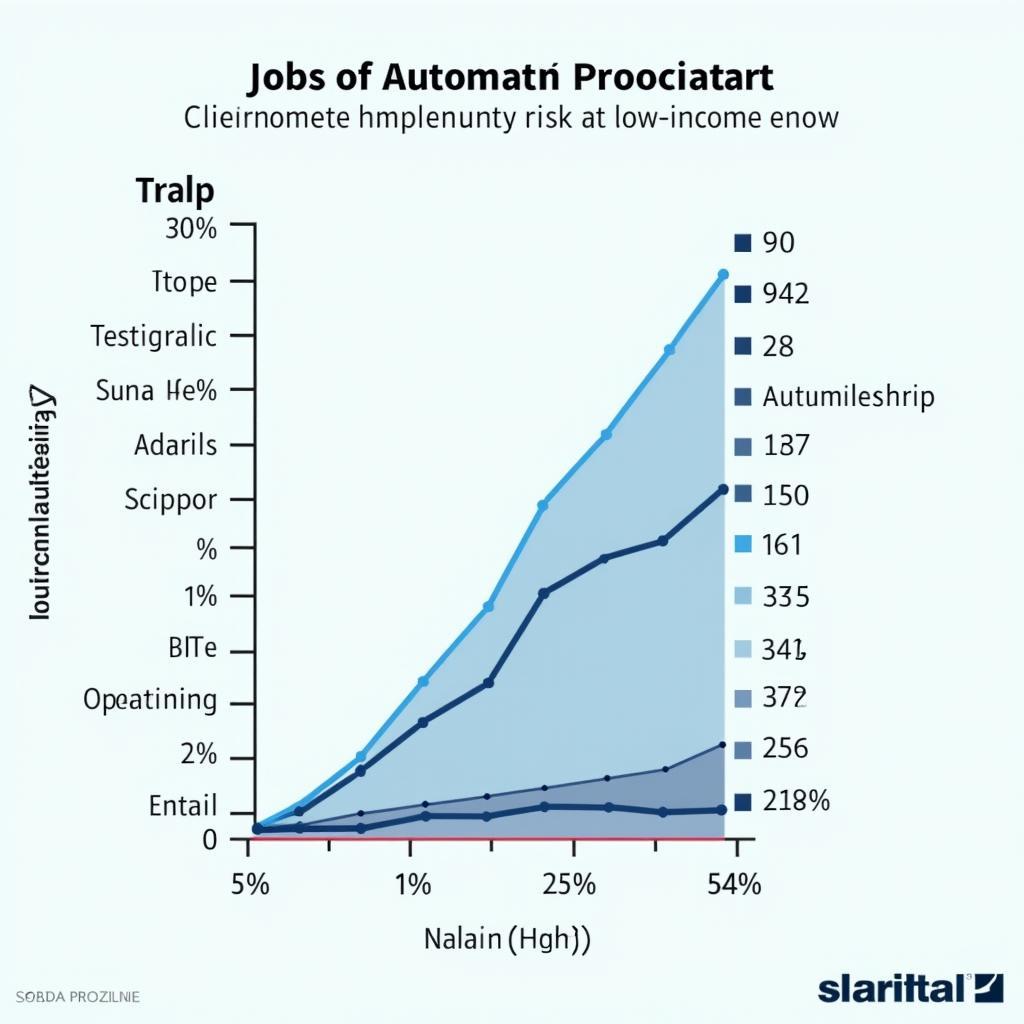 Statistical visualization of job losses due to automation across industries