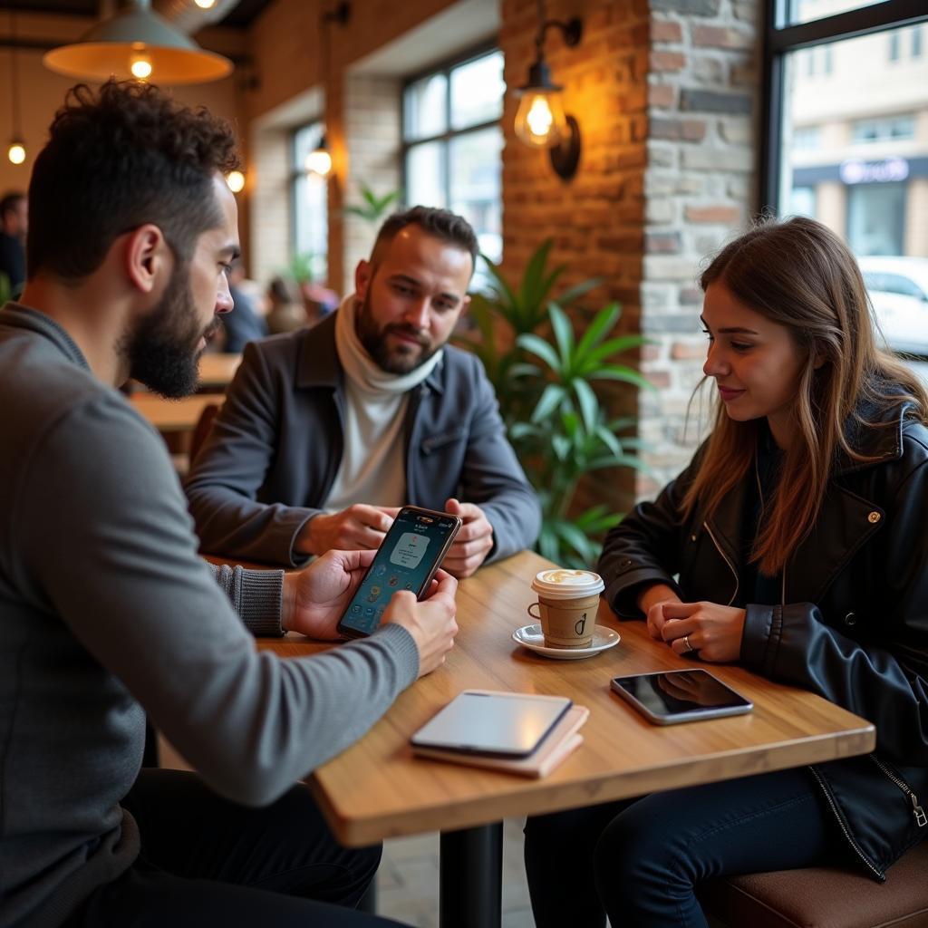 People maintaining balance between digital and real-world connections