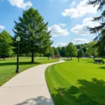 Person describing favorite local park during IELTS speaking test