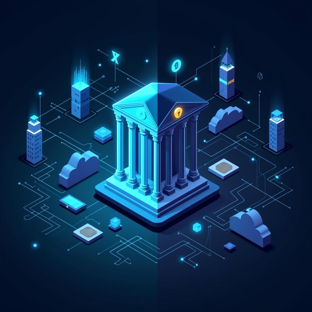 Comparison between blockchain and traditional banking security systems