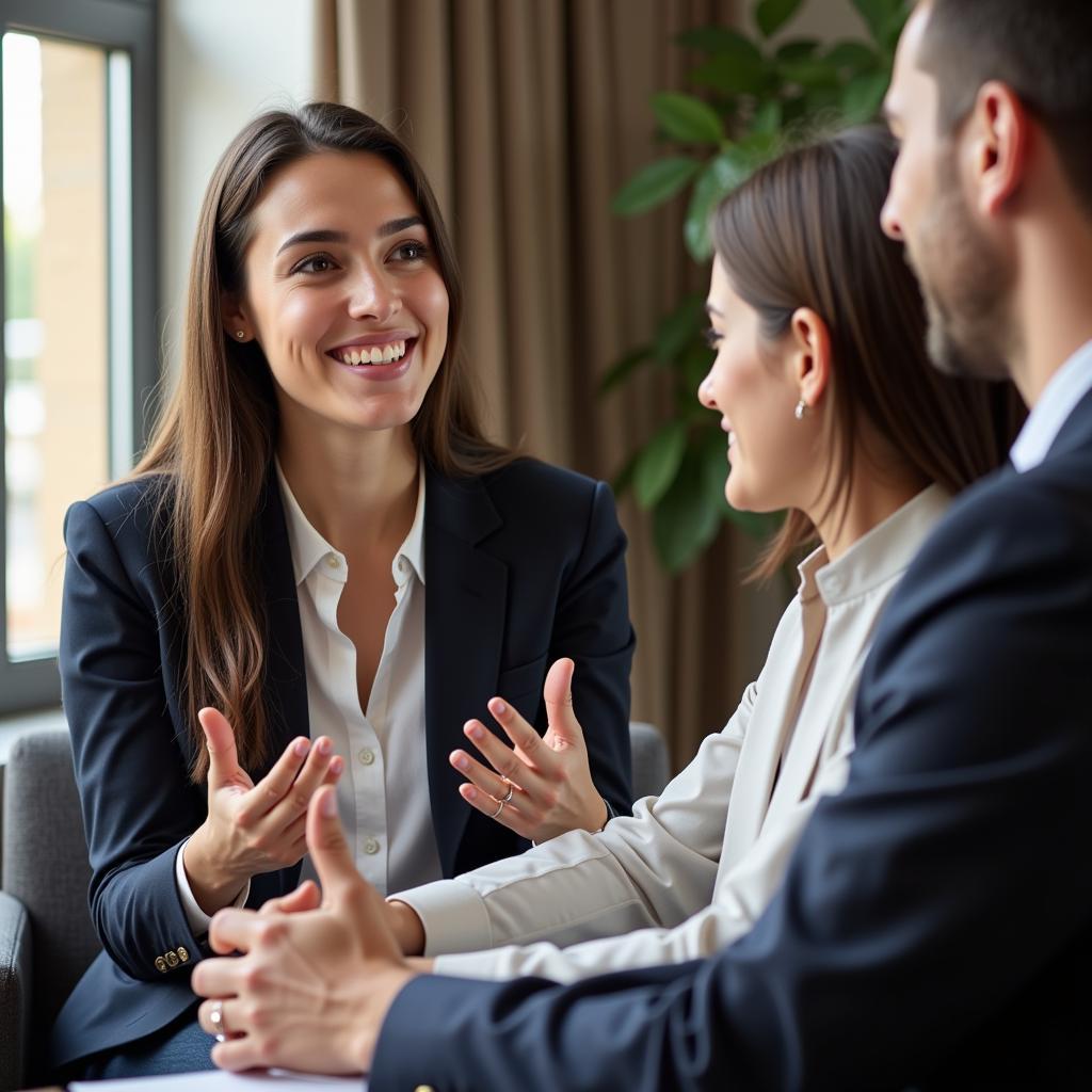 IELTS candidate explaining personal achievement with confidence