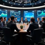 Central bank governors discussing monetary policy to control inflation