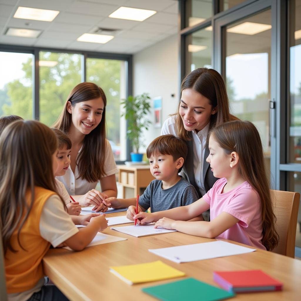 Professional childcare center with educational activities