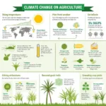 Climate change impacts on global food production systems and agricultural yields