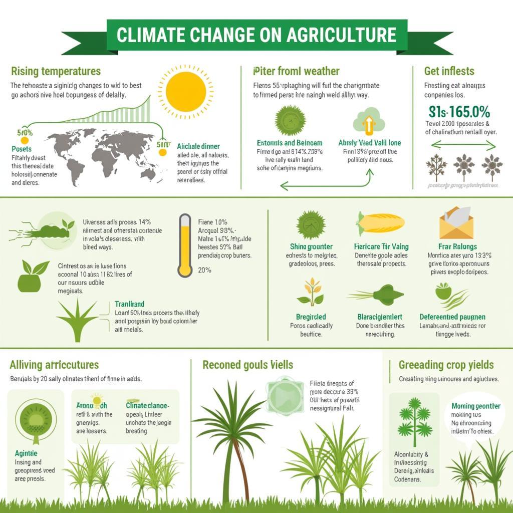 Climate change impacts on global food production systems and agricultural yields